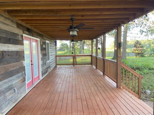 Deck sealing and staining