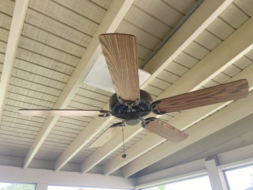 Screened porch ceiling fan